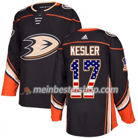 Anaheim Ducks Ryan Kesler 17 Adidas 2017-2018 Schwarz USA Flag Fashion Trikot Authentic - Herren